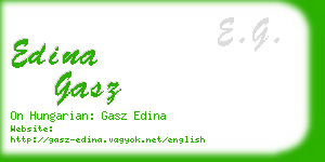 edina gasz business card